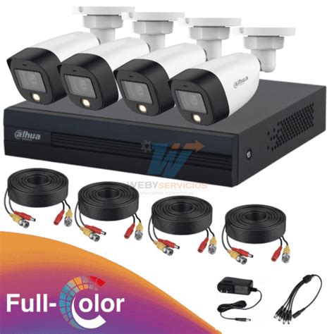 DAHUA FULLCOLORKIT Kit 4 Cámaras Full Color 2mp Weby Servicios