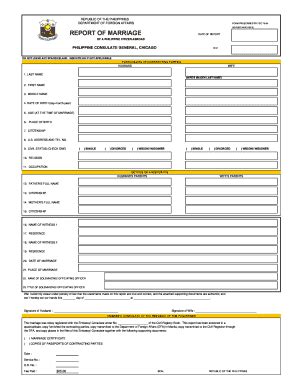 Report Of Marriage Fill And Sign Printable Template Online