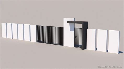 Modern Fence 3D Model 25 Fbx Obj Max Unknown Free3D