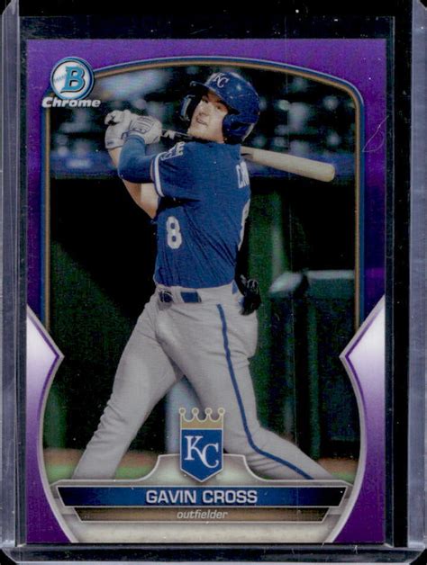 Bowman Chrome Gavin Cross Purple Refractor Prospect Royals