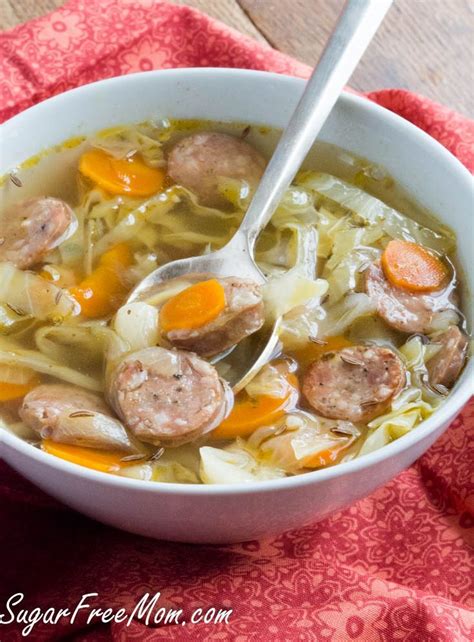 Andouille Sausage Cabbage Soup Crock Pot Low Carb Soup Recipes