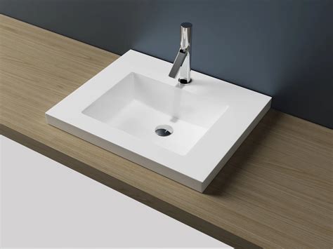 Acrylic Solid Surface Bathroom Sink Artificial Stone Cabinet Wall Hung