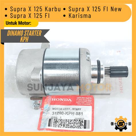 Dinamo Starter Kph Motor Stater Kualitas Original Honda Karisma Supra X