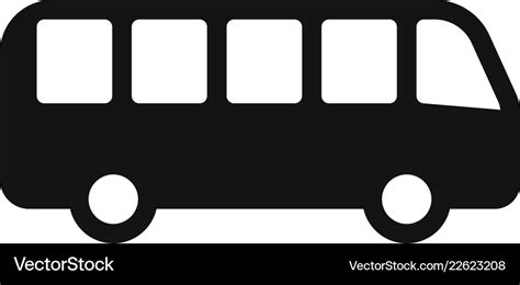 Bus Icon Auto Bustransport Symbol Royalty Free Vector Image