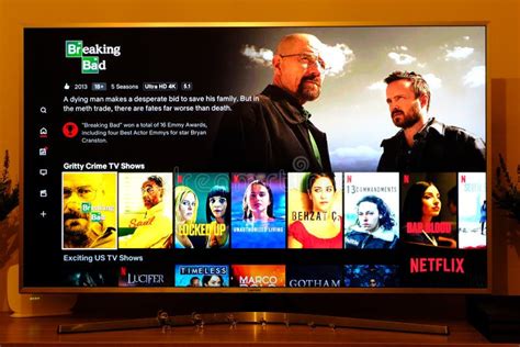 Breaking Bad - Netflix Television Screen with Popular Series Choice ...