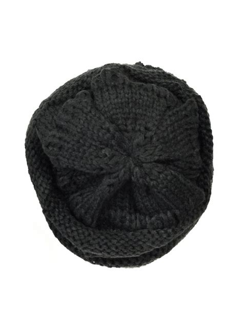 Winter Thick Knit Slouchy Beanie (Set of 2) - Black and Burgundy ...