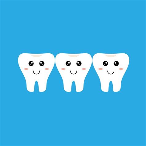 Premium Vector Smiling And Upset Animated Cartoon Teeth Characters