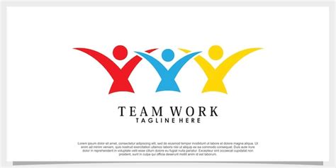 Premium Vector Team Work Logo Design Vector With Creative Concept