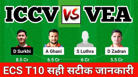 ICCV Vs VEA Dream11 Prediction VEA Vs ICCV Dream11 ICCV Vs VEA ICCV