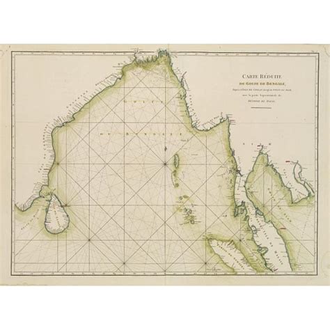 Carte R Duite Du Golfe Du Bengale Depuis L Isle De Ceylan Jusqu Au Golf