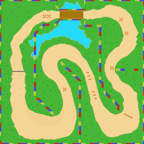 File MKSC SNES Donut Plains 1 Map Png Super Mario Wiki The Mario