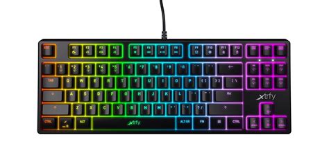 Xtrfy K Tkl Rgb Black Mechanical Gaming Keyboard Kailh Red Switches