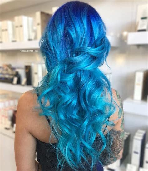 Blue Colorful Ombre Hair