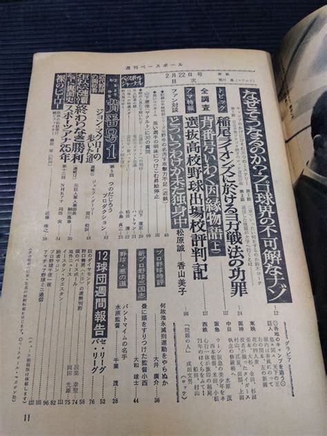 Yahooオークション 週刊ベースボール 70年プロ野球選手写真名鑑 19