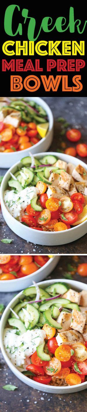 Greek Chicken Meal Prep Bowls Damn Delicious