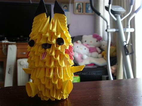 3D Origami: Pikachu by MaggieKan on DeviantArt