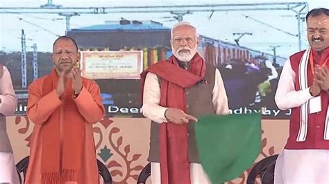 Indian Railways PM Modi Flags Off Second Delhi Varanasi Vande Bharat