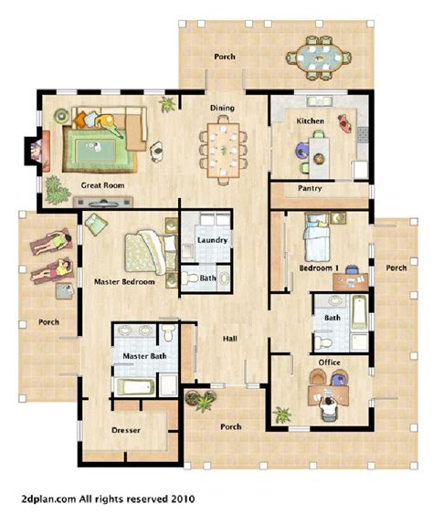 House Furnished Floor Plan