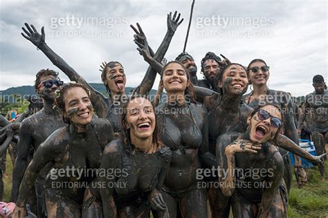 Bloco Da Lama Dirty Carnival In Paraty Rio De Janeiro State Brazil