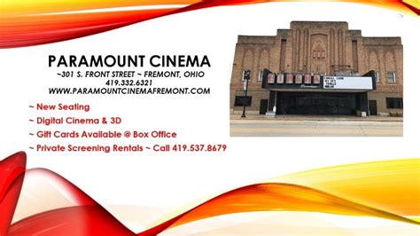 Paramount Cinema | Downtown Fremont, Ohio