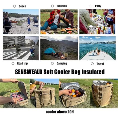 Tactical 16 8l Insulated Cooler Bag With Multi Pocket Leakproof Beach Cooler Picnic Lunch Bag