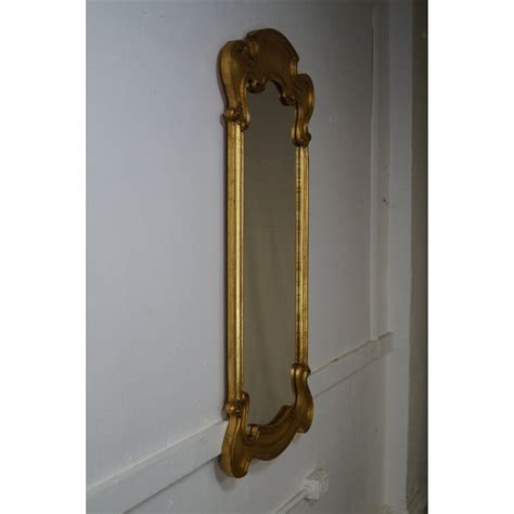 Art Nouveau-Style Gold Gilt Wall Mirror | Chairish