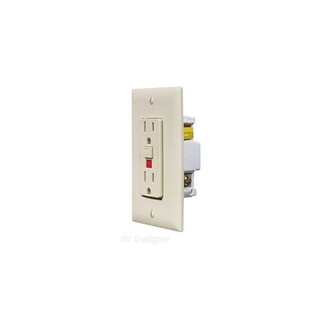 Rv Designer Ivory Gfci Dual Outlet With Cover Plate