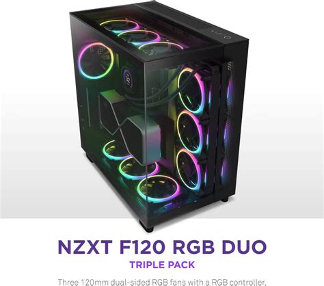 Buy NZXT F120 RGB Duo Triple Pack 3 X 120mm Dual Sided RGB Fans With