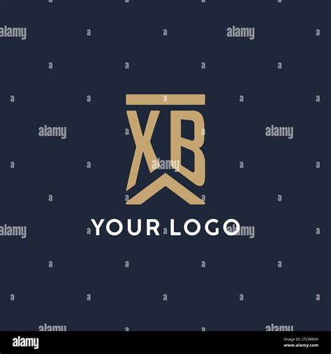 Xb Initial Monogram Logo Design In A Rectangular Style With Curved Side