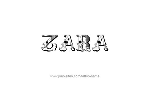 Zara Name Tattoo Designs