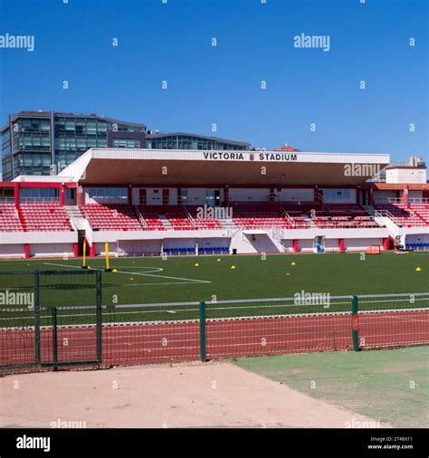 Victoria Stadium, national stadium of Gibraltar football team Stock ...