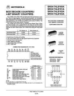 Sn74ls161 PDF Datasheet ALL TRANSISTORS DATASHEET POWER MOSFET IGBT