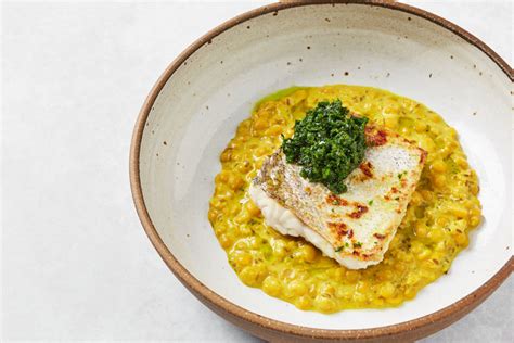 Hake With Zhoug And Yellow Split Pea Dhal Recipe Great British Chefs