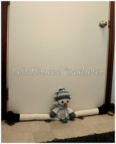 Ravelry Snowman Draft Stopper And Shelf Sitter Pattern By The Left Handed Crocheter