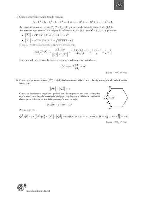 SOLUTION Matem Tica Produto Escalar 11 Ano Ficha Resolu O Studypool