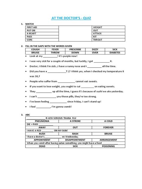 Doctor - Quiz | PDF