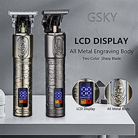 Gsky Professional Hair Trimmer Zero Gapped Trimmers Cordless Mens Hair