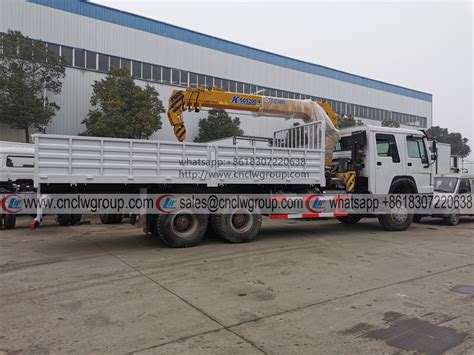 Sinotruk Howo X Double Cabin Boom Truck Mounted Xcmg Ton Crane