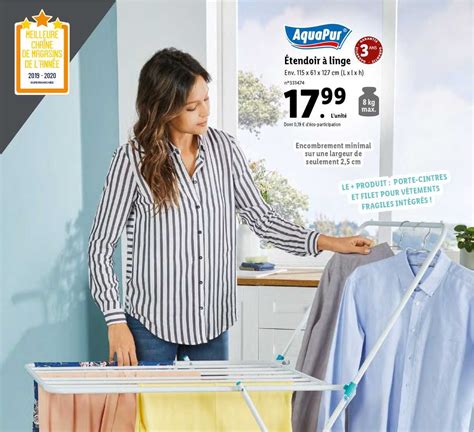 Promo étendoir à Linge Aquapur chez Lidl iCatalogue fr