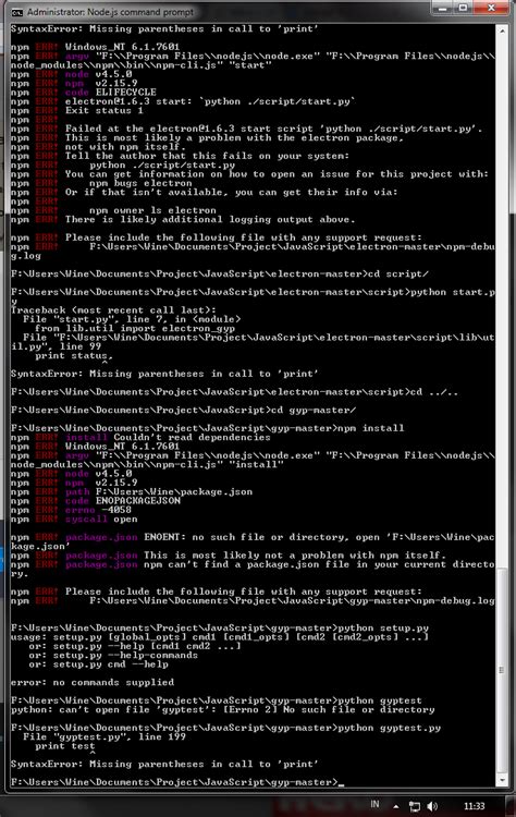 Electron JS With Python 3 6 Print Error On Npm Start Downgrade Python