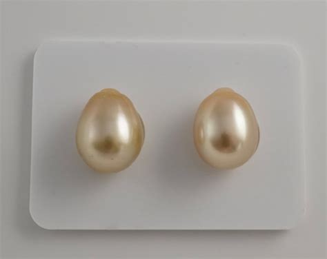 11mm Golden South Sea Pearl Matched Pair Loose South Sea Pearl For