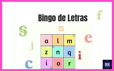 ᐅ Bingo de Letras para Imprimir Para Preescolar y Primaria