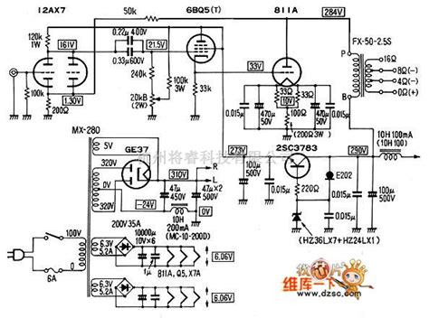 电子管功放中的811电子管功放电路图 将睿