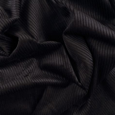 Cotton Wide Cord Black Bloomsbury Square Dressmaking Fabric