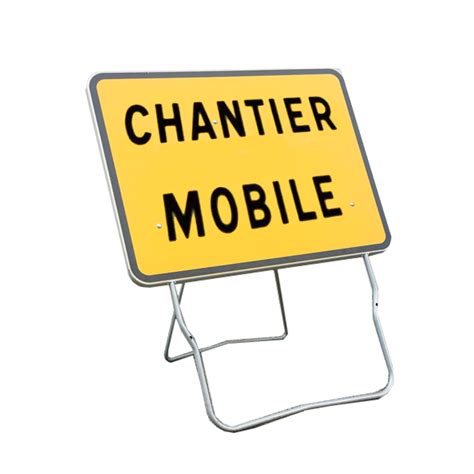 Panneau De Signalisation Type Kc Chantier Mobile Indication Temporaire