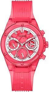 Amazon Guess Reloj Deportivo Transparente Multifunci N De In