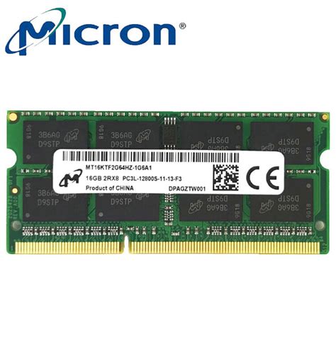 RAM DDR3L Laptop 16GB Micron 1600MHz PC3L 12800 SODIMM 1 35V