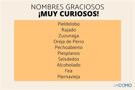 130 nombres y apellidos graciosos Descubre esta lista con los más