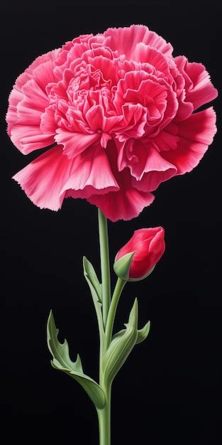 Premium Ai Image Hyperrealistic Pink Carnation Painting With High
