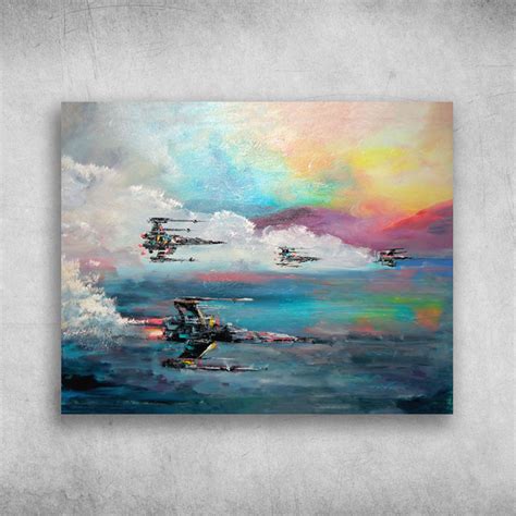 My Oil Painting Of X-Wing Fighters - FridayStuff